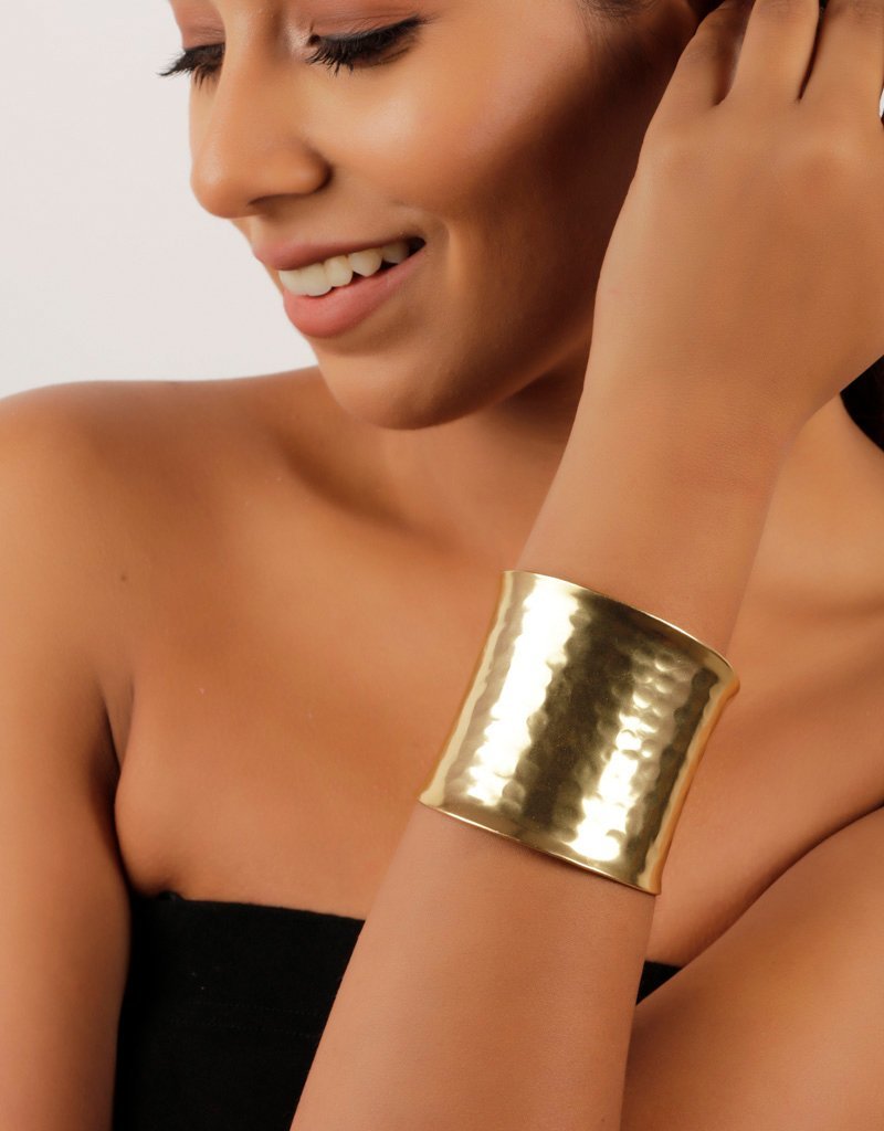 Large gold sales cuff bracelet