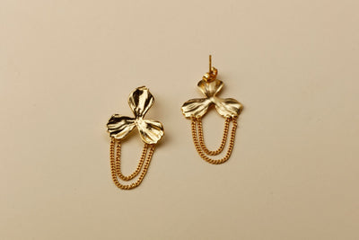 ORCHID CHAIN DROP EARINGS