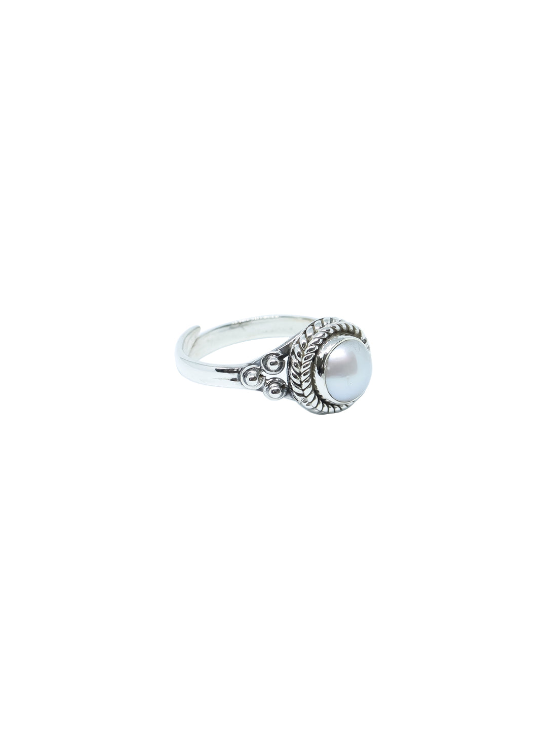 Dainty Pearl Silver Ring