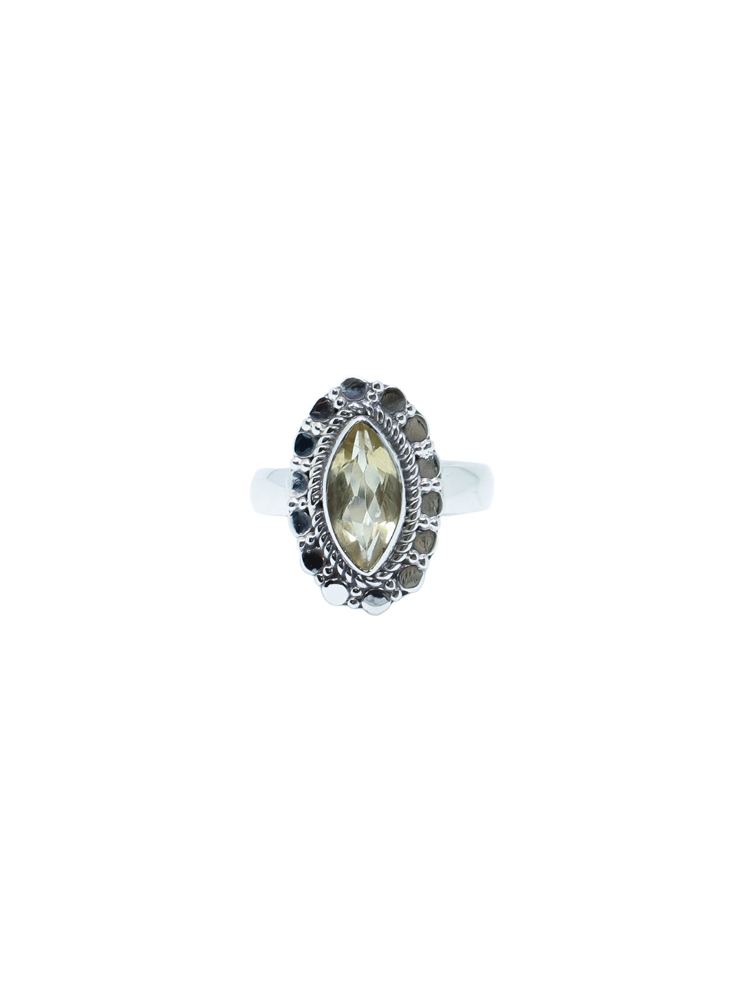Vintage Citrine Silver Ring
