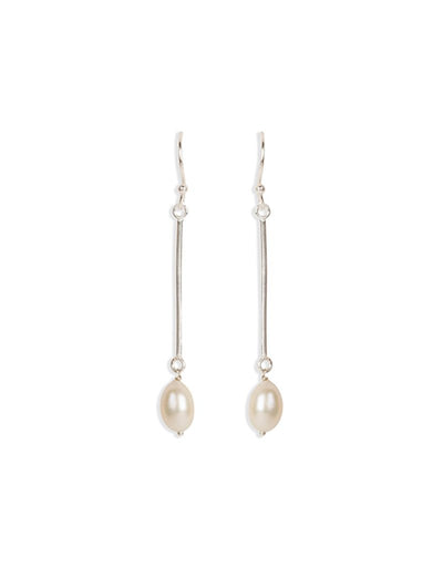 Beautiful Pearl Drop Silver Earrings - Stilskii