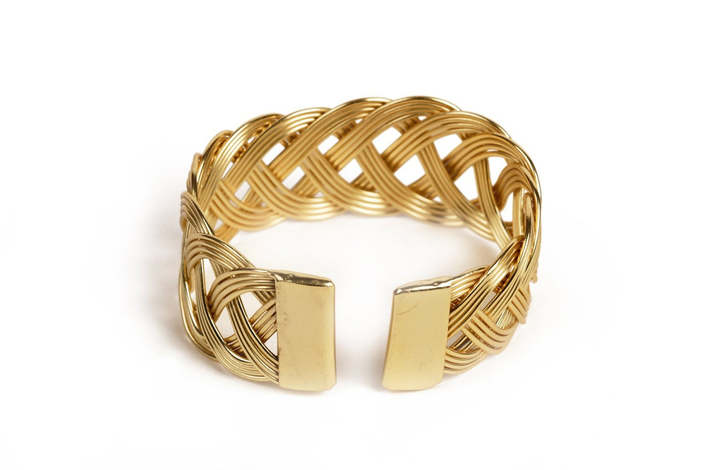 Braided Cuff Gold Bracelet - Stilskii