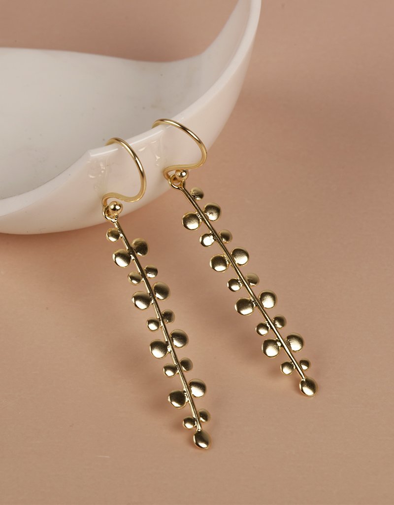 Bubbly Bubble Shape Gold Earrings - Stilskii