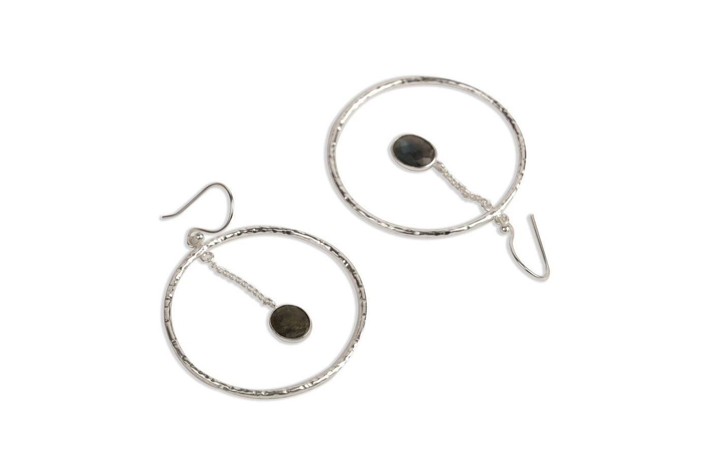Lavish Labradorite Silver Earrings - Stilskii