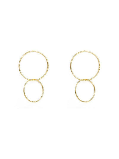 Magnificent Double Hoops Gold Earrings - Stilskii
