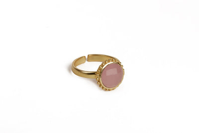 Majestic Rose Quartz Gemstone Gold Ring - Stilskii