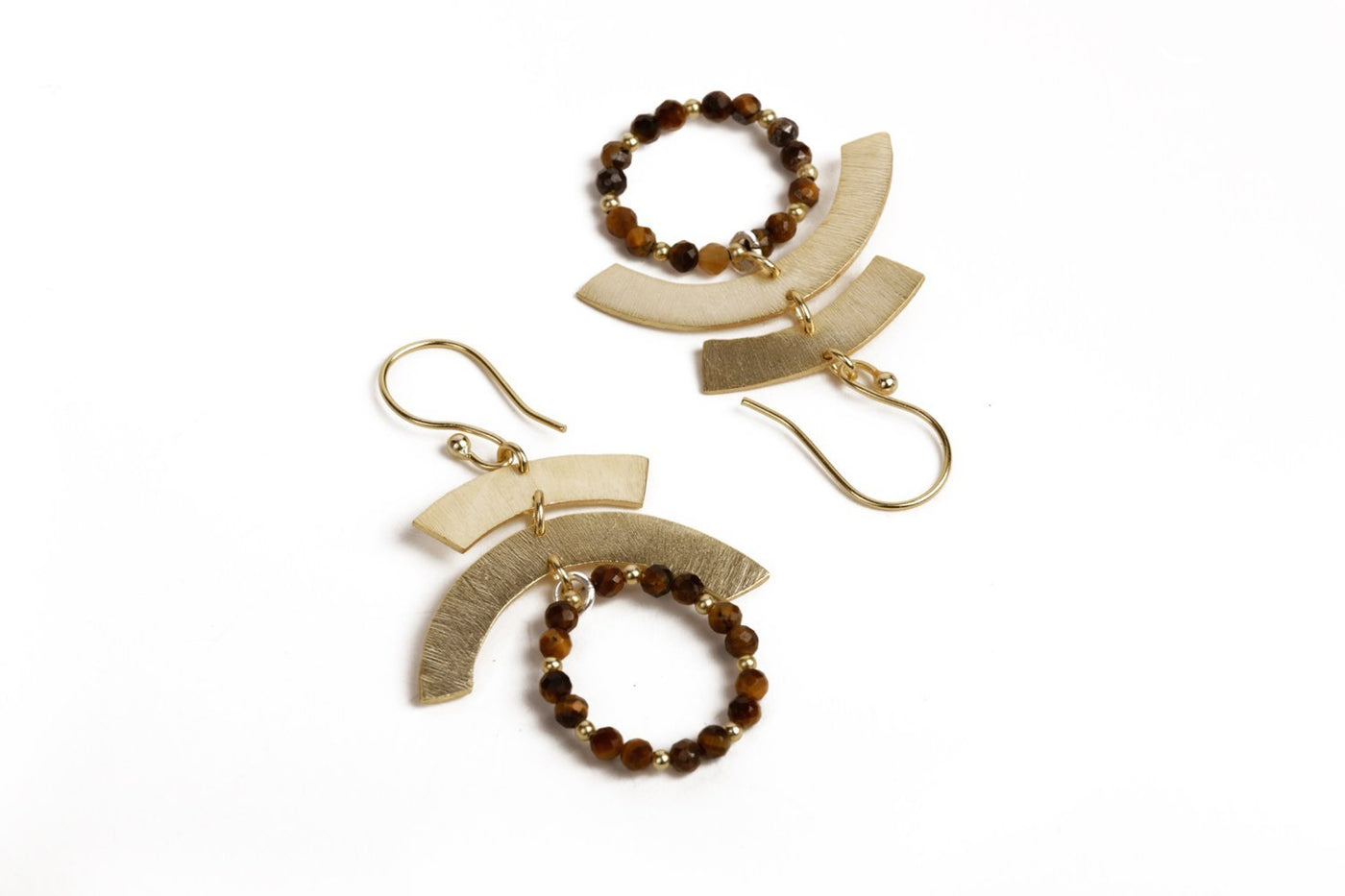 Rich Gold Stone Earrings - Stilskii