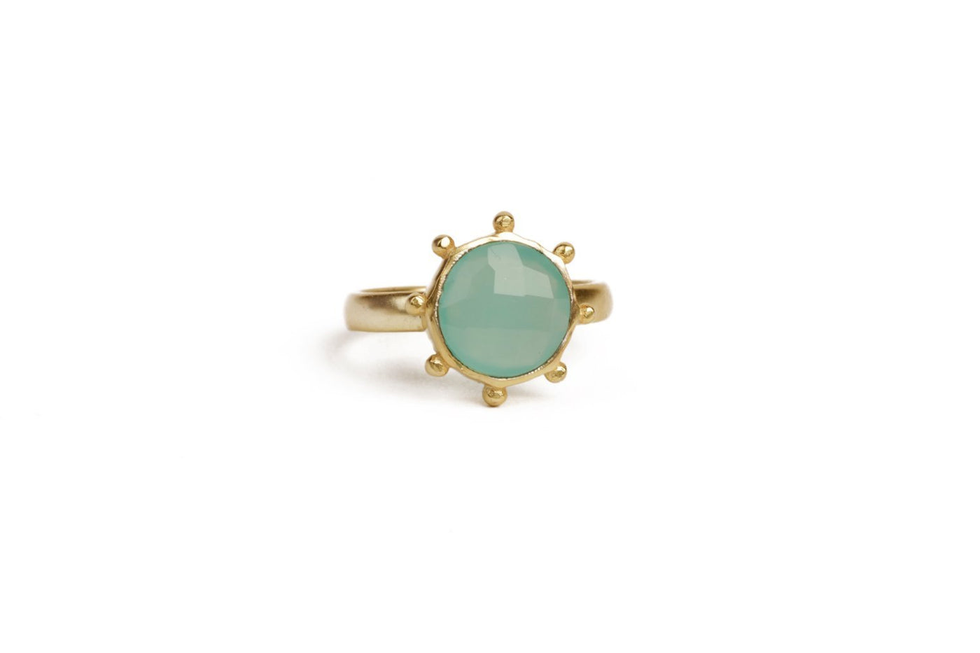 Sleek Aquamarine Gemstone Gold Ring - Stilskii