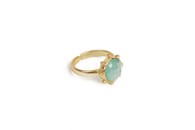 Sleek Aquamarine Gemstone Gold Ring - Stilskii