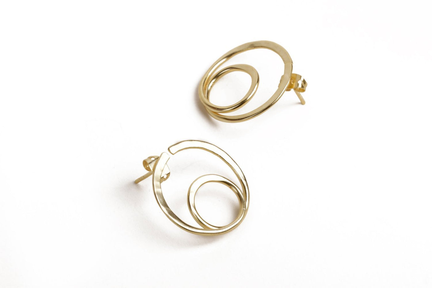 Unique Eye Shaped Gold Earrings - Stilskii